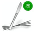 Plasticpro Disposable Heavy Duty Gold Plastic Forks, Pack of 40, Fancy Plastic Silverware for Events