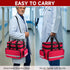 Jaffzora Large Pill Bottle Organizer, Double Layers Medicine Storage Bag with Lockable Zippers and Shoulder
