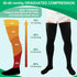 Supervitae 2 30-40 mmhg Pairs Thigh High Compression Socks for Men and Women Compression Stockings Closed Toe Thigh