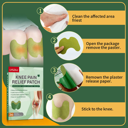 36 Pcs Pain Relief Patches, Fast-Acting Heat Patches for Long Lasting Joint Pain Relief for Knee, Back, Neck