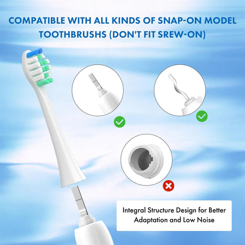Sonicare10 Pack 4100 5100 6100 HX9023/65 Replacement Toothbrush Heads Compatible with Philips Soft Replacement Electric