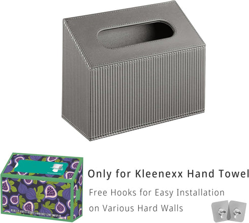 Stylish PU Leather Hand Towel Box Cover for Kleenex Disposable Towels