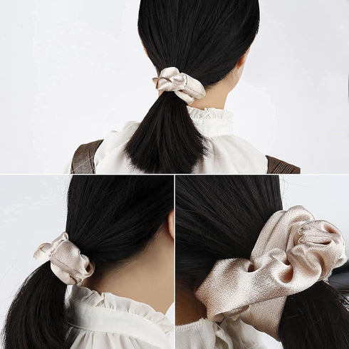 Satin Scrunchies 12 Pack - Proposal Gifts, Elastics Hair Ties for Bachelorette Party Favors, Bridal Wedding Parties