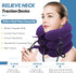 Neck Stretcher, Adjustable Cervical Traction Device for Neck Pain Relief, Inflatable Neck Brace for Home Use (Purple)