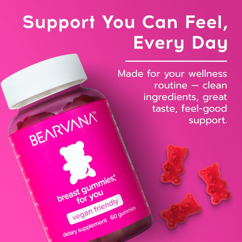 BEARVANA Gummies for Women - Top Support Natural Balance & Confidence | Fitness Supplement with 9 Herbs, Berry Flavor,