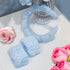 Blue Spa Headband for Washing Face, Soft Puffy Makeup Skincare Headband & Wristband Set for Women Girls