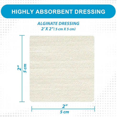 MedVance TM Alginate – Calcium Alginate Dressing 2"x2", Box of 5 Dressings