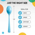 Disposable Light Blue Plastic Spoons 50 Pcs - Heavy Duty Light Blue Plastic Disposable Cutlery - Light Blue Disposable Flatware, Light Blue Plastic Silverware, Plastic Spoons Light Blue Exquisite