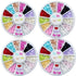Nail Art DIY Bows Decoration, 3D Rhinestones Wheel Manicure Tips, 4Pcs for Creative Nail Designs