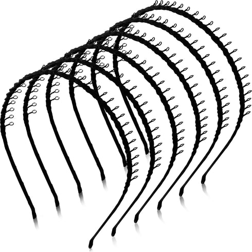 Zhanmai 10 Pieces Unisex Metal Hairband - Teeth Comb Hair Hoop Headband Hair Accessories
