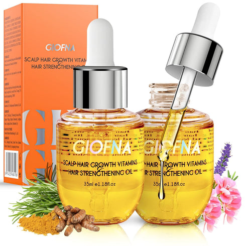 Hair Oil Rosemary Hair Care Serum - Scalp Care Oil for Curly, Thick, Frizzy Hair, 2Pcs