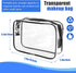 15 PCS Transparent Cosmetic Bags Clear Toiletry Bags Waterproof Makeup Bags PVC Plastic Zippered Organizer Cases for Travel Vacation Bathroom
