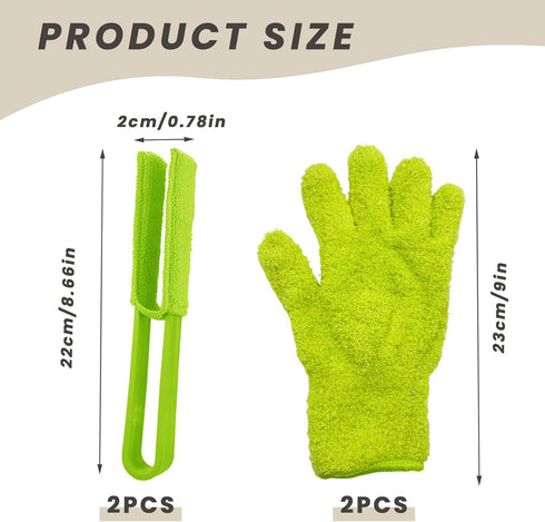 Wzttdm Set, 2 2 Leaf Cleaning Tongs, Microfiber Gloves for Plant Dusting, Plants Cleaning Include PCS Plant Leaf