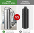 Small Pill Case with 2 Compartments, Portable Metal Keychain Pill Holder, Waterproof Mini Stainless Steel Organizer for