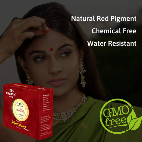 Organic Netra Sindoor/Kumkum Paste | Waterproof, Smudge Proof, Long Lasting Deep Maroon Colour, 0.2 Oz