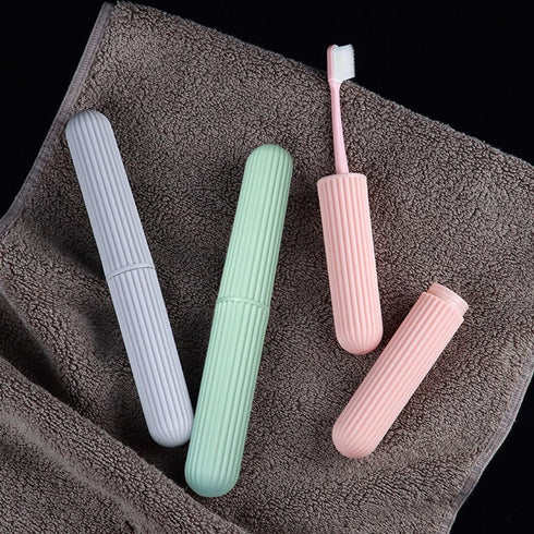 2 Pcs Travel Toothbrush Case, Portable Waterproof Toothbrush Holder for Travel, Camping, School, Home.