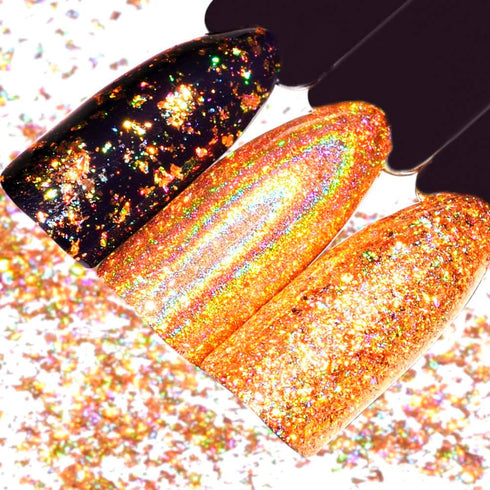 Nail Art Chameleon Glitters, Chunky Iridescent Holographic Flakes Confetti Powder for Nail DIY Craft (2 Boxes)