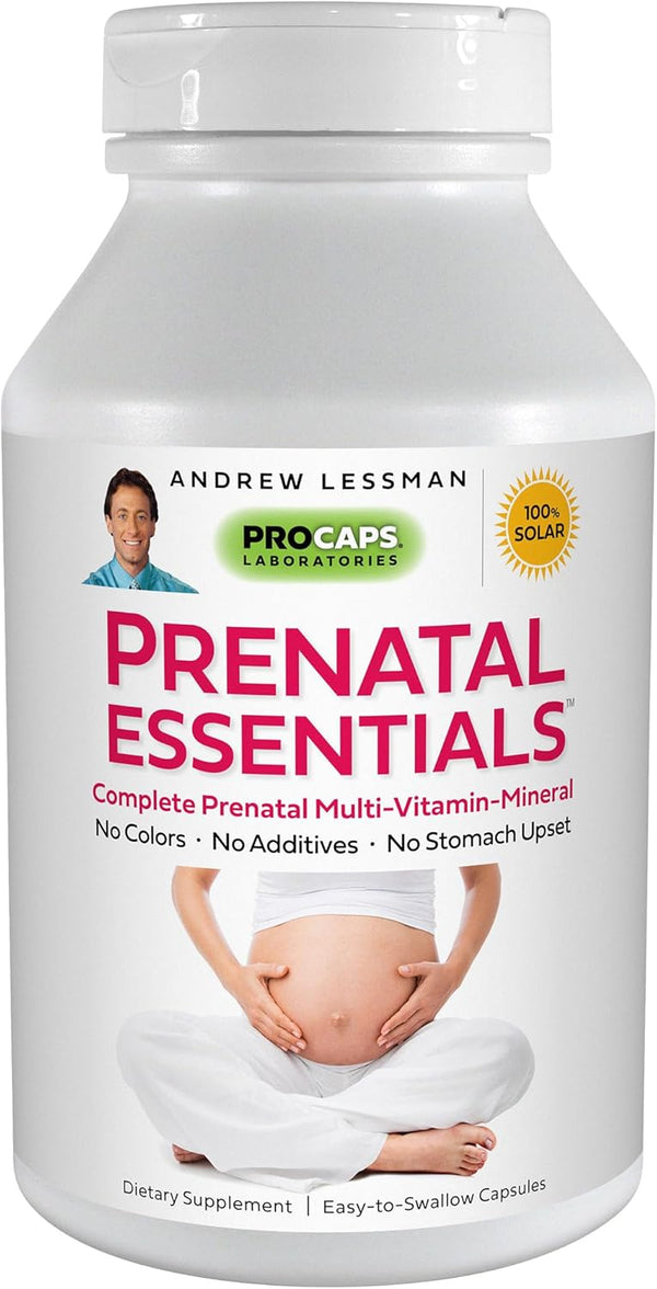 ANDREW LESSMAN Prenatal Essentials 60 Capsules - Complete Prenatal Vitamins for Women, No Additives