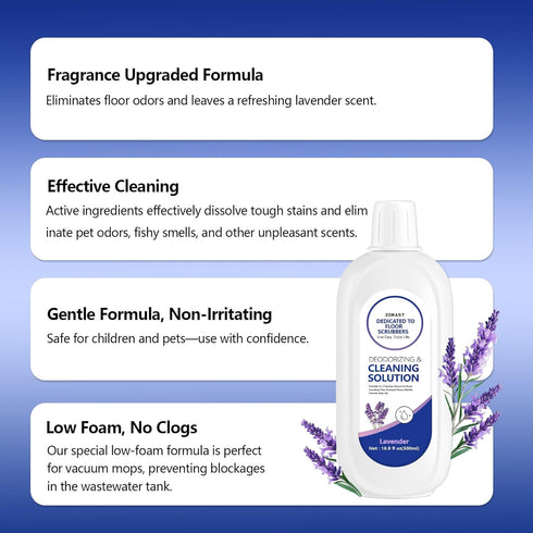 ZORAST 2-Pack 16.9floz Floor Cleaning Solution Compatible with Tineco Floor One & iFloor Series, Lavender Scent Floor
