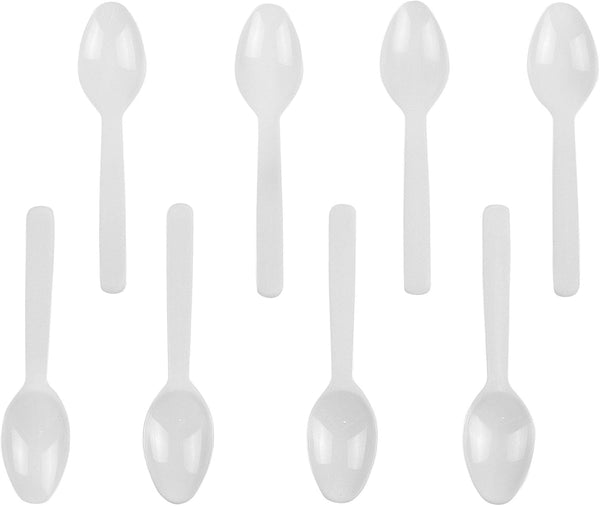 3" Mini Taster Spoons, White, 500 Count