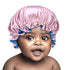 Kids Satin Bonnet Sleeping Cap - Adjustable Silky Bonnet, Double Layered Reversible Hair Bonnet for Toddler Child Baby