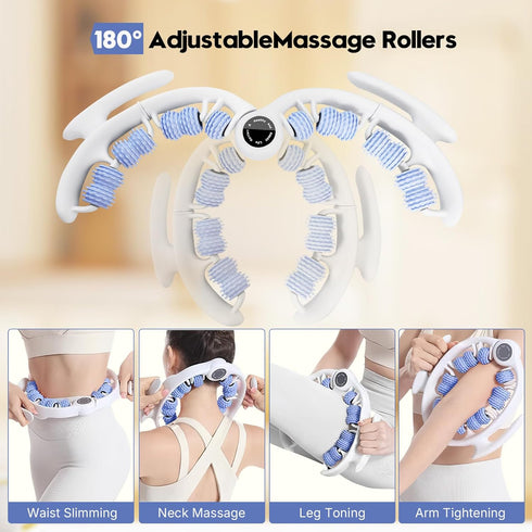 Ohlukies Anti-Cellulite Massage Roller with Detachable Handles | Lymphatic Drainage Massager & Fascia Blaster for Legs