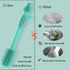 Double Sided Cleaning Brush, Soft Kitchen Scrub Brush, Reusable Silicone Bottle Cleaning Brush with Long Handle