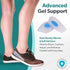 BraceAbility Medical-Grade Silicone Heel Spur Cups | Plantar Fasciitis Insole Cushion Pads (Pair - Large)
