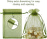 HRX Package 100pcs Olive Green Organza Drawstring Bags - 4 x 6 inch Candy Mesh Gift Bags Jewelry Pouches