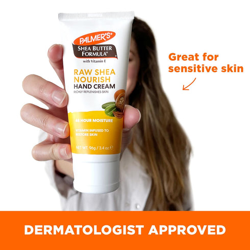 Palmer's Shea Butter Formula Hand Cream, Travel Size Hand Lotion for Dry Cracked Skin, 3.4 Ounce