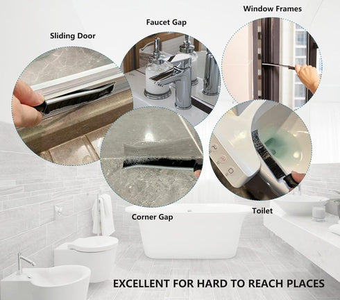 Crevice Cleaning Brush, Ginsco 7 Pcs Hard Bristle Cleaning Brush Kits, Multifunctional Hand Held Tools for Small Corners