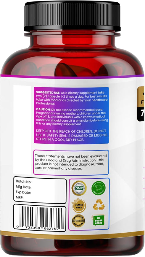 Humming 504mg 6-in-1 B6, 90 Herbs Apigenin Brain & Wellness Supplement with L-Theanine, Bacopa, Magnesium, Vitamin