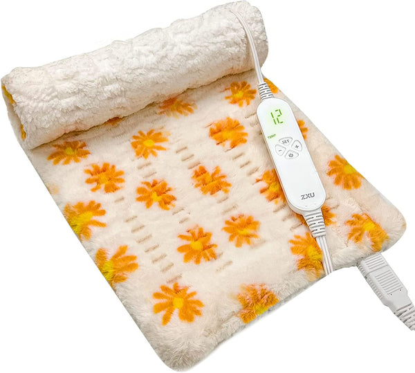 ZXU Heating Pad for Back Pain Relief, Ultra Soft Sherpa, XL King Size 12" x 24", Moist Heat, 12 Heat Levels, Machine