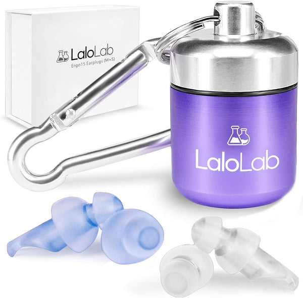 Ear Plugs for Sleeping by LaloLab | Comfortable Reusable Noise Cancelling Earplugs for Sleep, Snoring, Travel & Work |