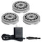 SH90 Replacement Heads for Philips Norelco 9000 Series Electric Razor, Upgrade Blades for 9000 Shaver, 3 Pcs & Charger