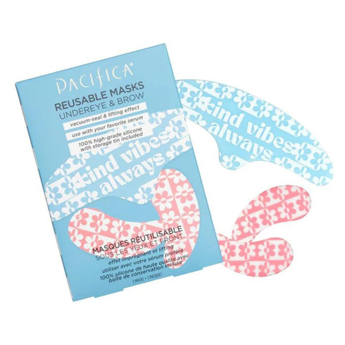 Pacifica Beauty Reusable Undereye + Brow Mask Value Set | 100% Silicone with Vacuum Seal & Lifting Effect