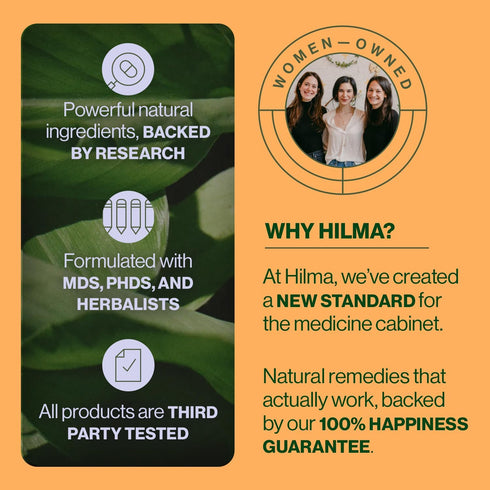 Hilma Daily Pre + Probiotic + Herbs - 60 Vegan Capsules, Support Gut Health with Prebiotics and Probiotics