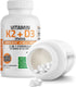 K2 (MK7) D3 45mcg K2 1000 D3 2 1 180 Bronson Vitamin with Lower Dose Vitamin & IU Vitamin Easy to Swallow Daily