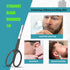 Small Grooming Scissors for Facial Hair - Eyebrow, Nose Hair, Mustache, Beard Trimming Kit - 2PCS Black with Cover