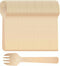 200pcs 4 inch Mini Wooden Forks, Biodegradable Compostable Birchwood Disposable Cutlery for Parties, Weddings