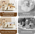 Rotating Makeup Organizer for Vanity, Large Spinning Cosmetic Storage with Brush Holder and Display Case