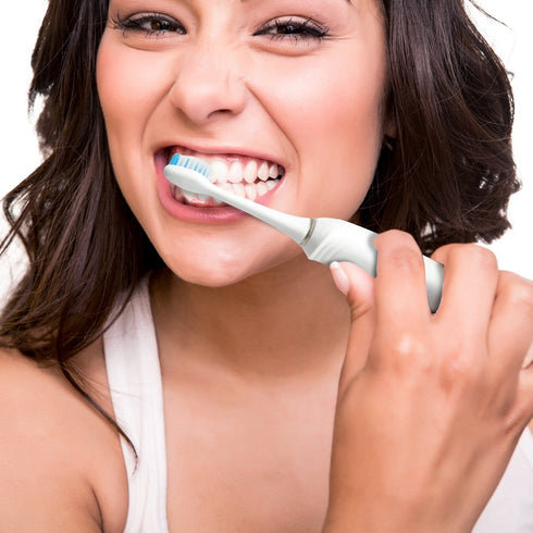 Pyle Wave Rechargeable Electric Toothbrush - 3 Brush Modes, UV Light, 2 min Timer, 2 Oral Brush Heads, Charging Dock