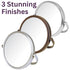 Model's Choice Two-Sided Tabletop Makeup Mirror - 5X Magnification & Swivel Design, Portable 5.5-Inch Diameter, Nickel