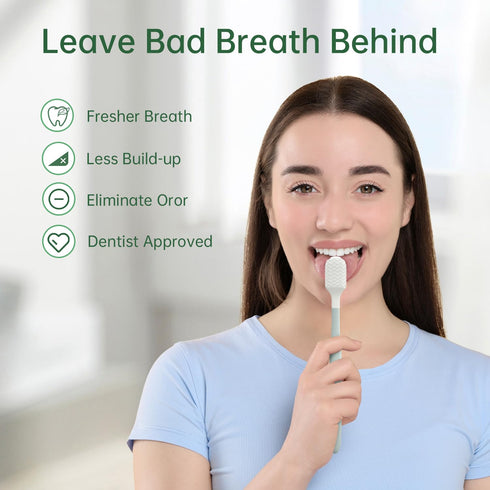 Oral Cleaner & Gel Kit, Oral Mucosa Scraper for Bad Breath, Mouth Odor Eliminator, Tongue Cleaner for Adults