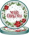 SHEPAILAI Christmas Paper Plates Disposable Plates Holly leaf Dinner Tableware Kit Serve 25