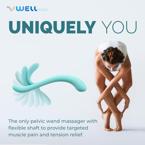 Flexible Pelvic Perineal Wand Relaxer - Dual Vibration Myofascial Release Pain Relief for Women and Men