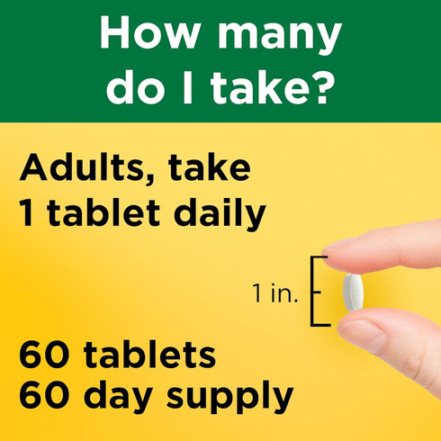 Nature Made L-Lysine 1000 mg | Dietary Supplement | 60 Tablets, 60 Day Supply