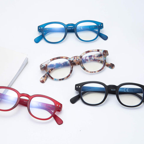 EYEGUARD Blue Light Glasses for Kids, Anti Glare Computer Glasses, Spring Hinges, 3-8 Years Old, Blue