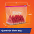 Hefty Slider Storage Bags, Quart Size, 78 Count for Food Storage