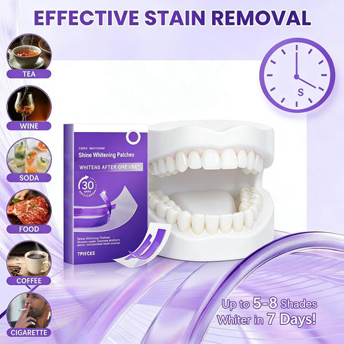YLbufllay 2PC 14 28 30 Purple Whitening Strips, Teeth Whitening Strips Strips Treatments, for Sensitive Teeth, Enamel